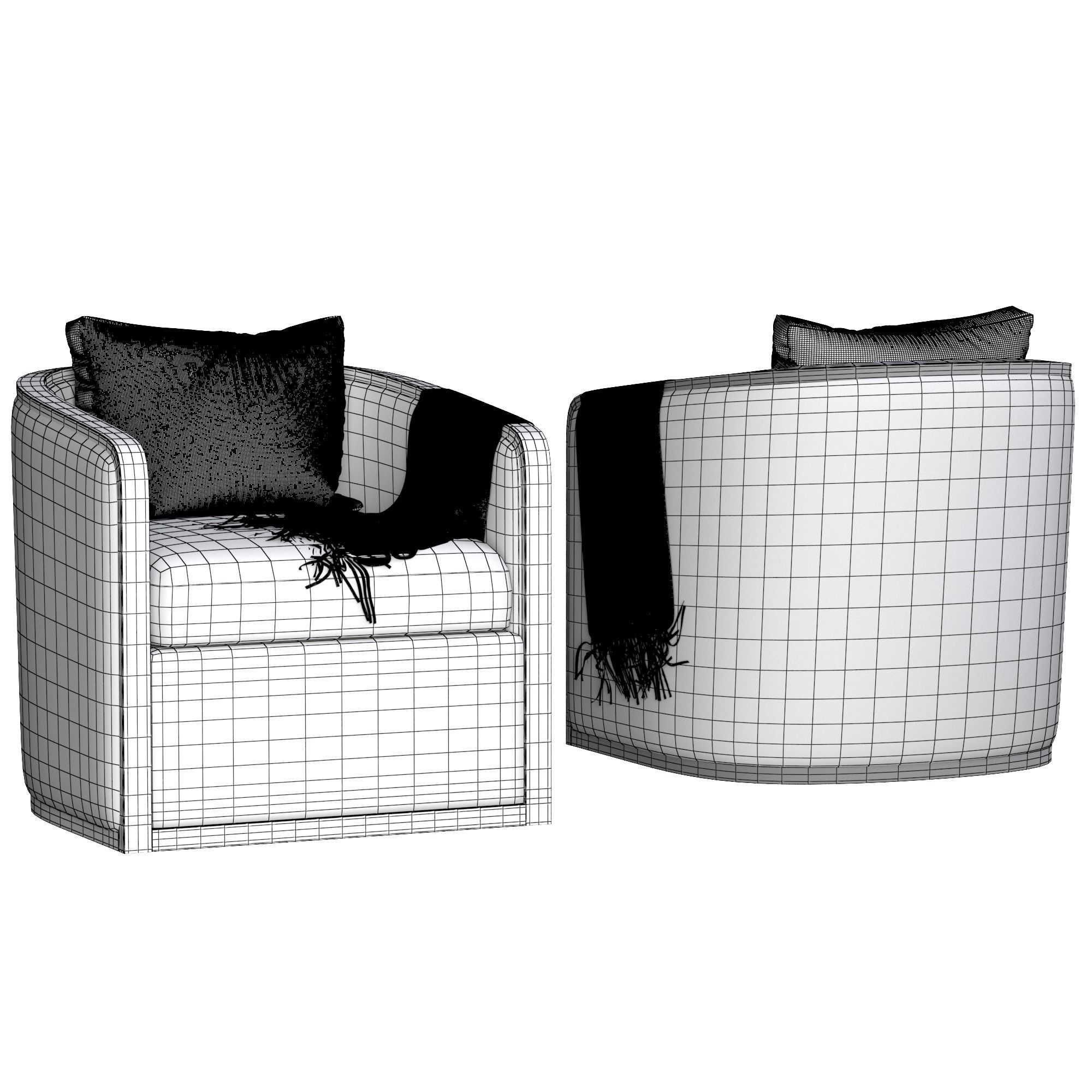 recessed arm 3D model CGTrader