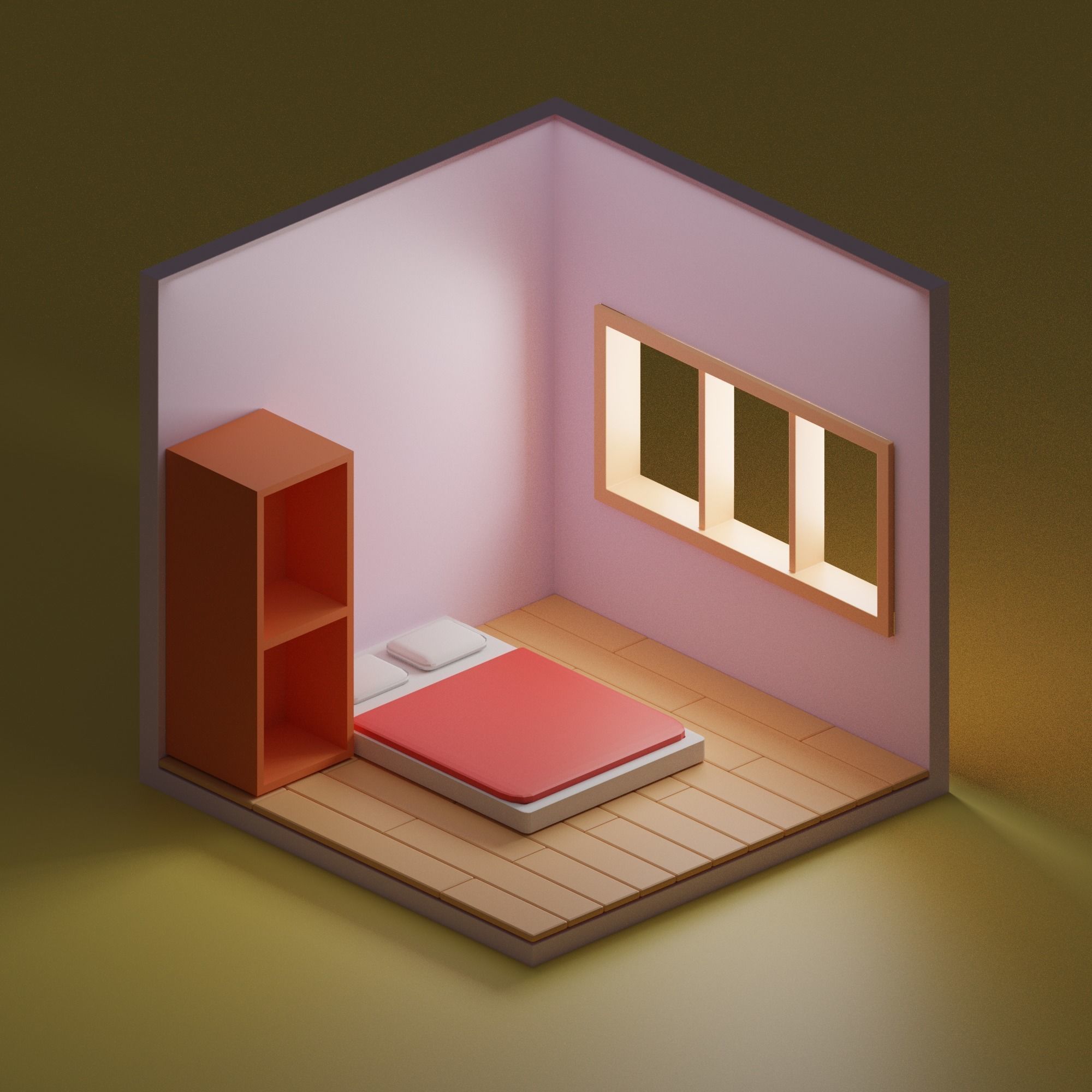 ROOM Isometric 3D model | CGTrader