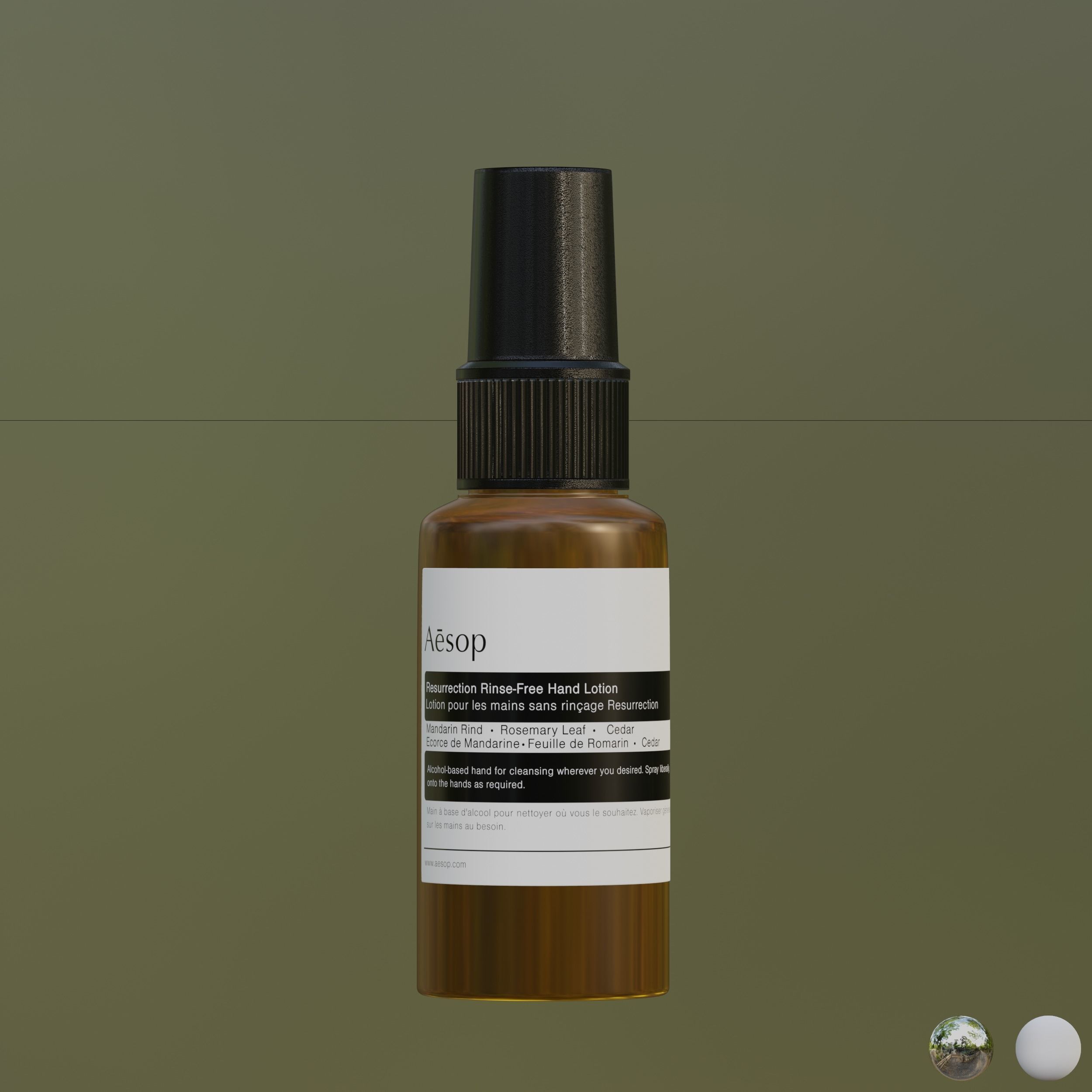 3D model Aesop Hand Resurrection Rinse Free Hand Mist 50mL VR / AR