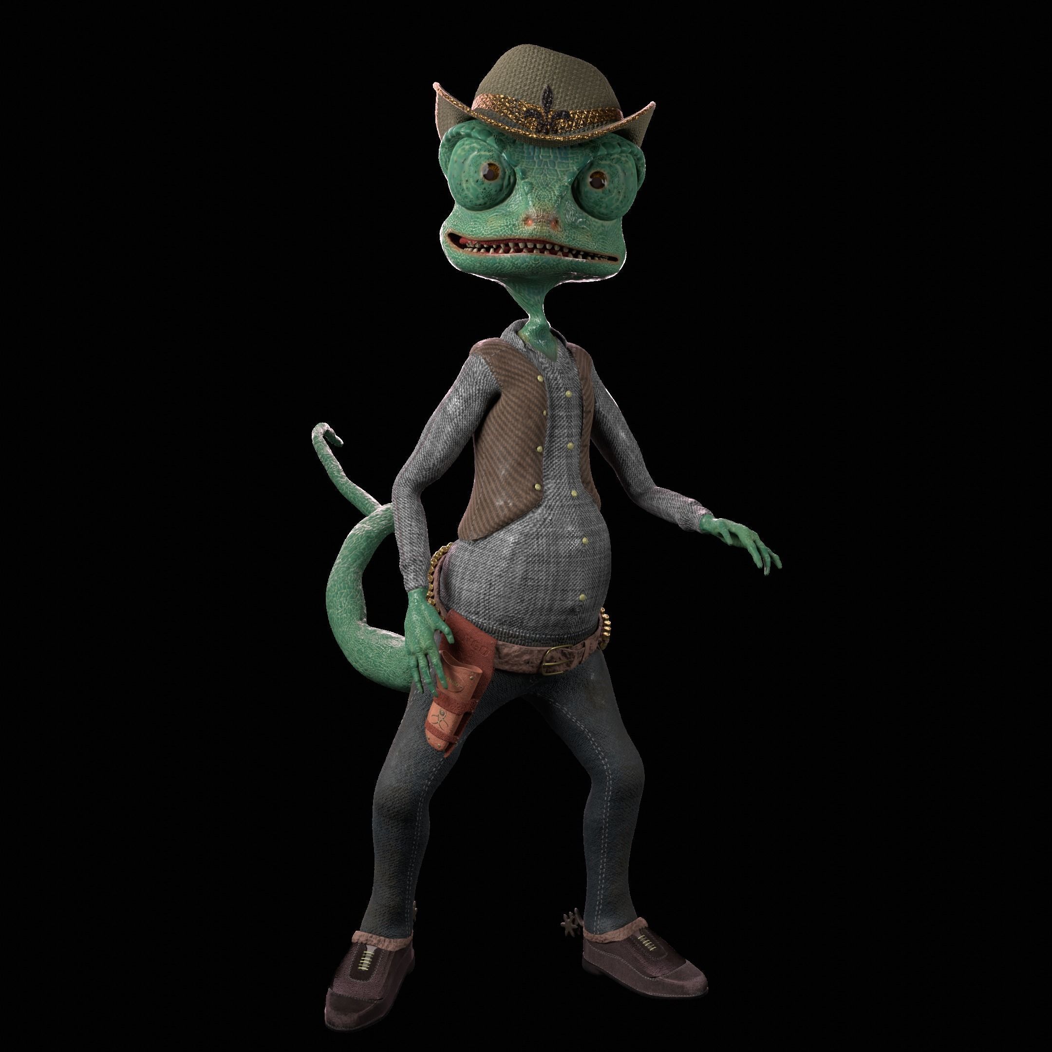 3D model 3D Model Of Rango VR / AR / low-poly | CGTrader