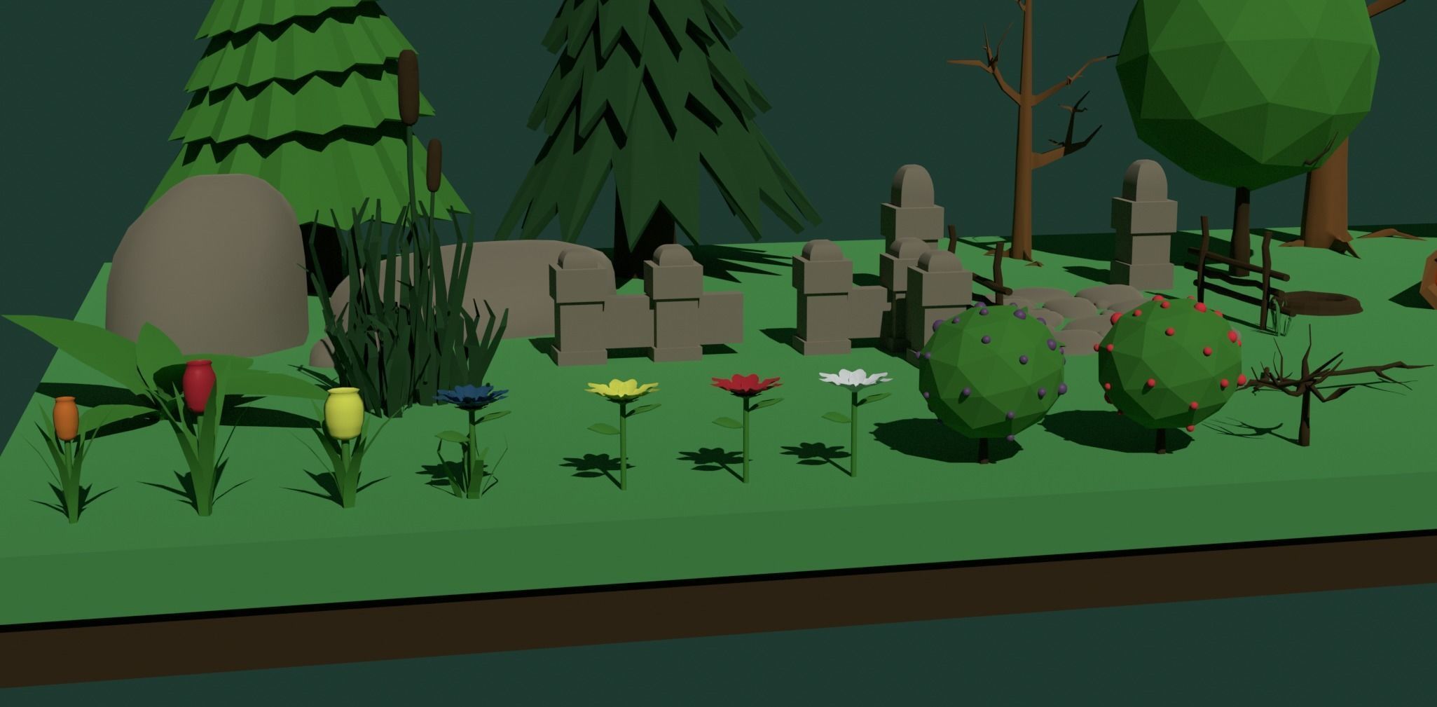 3D model Natural pack VR / AR / lowpoly CGTrader