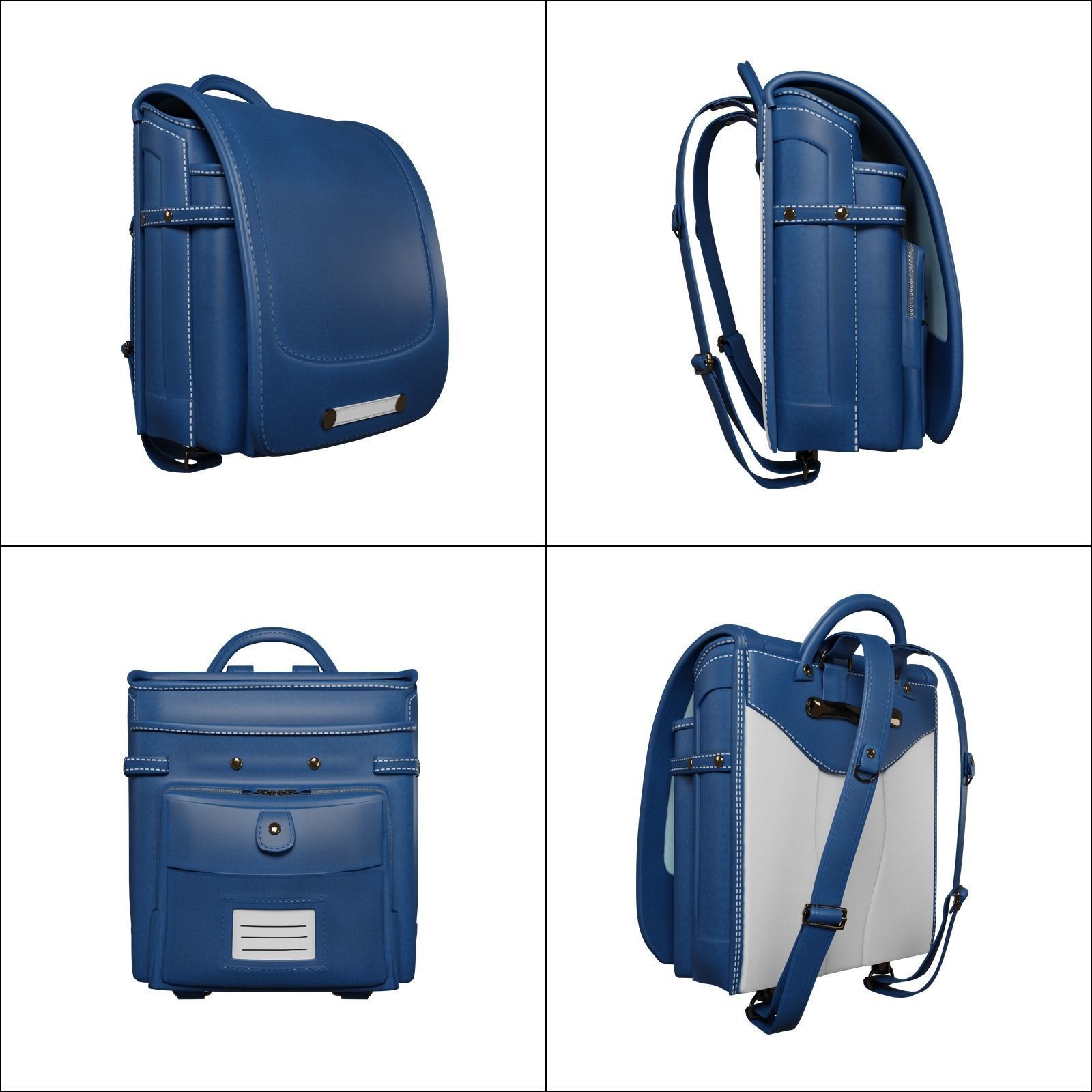 school bag backpack japanese style v1 3D model CGTrader