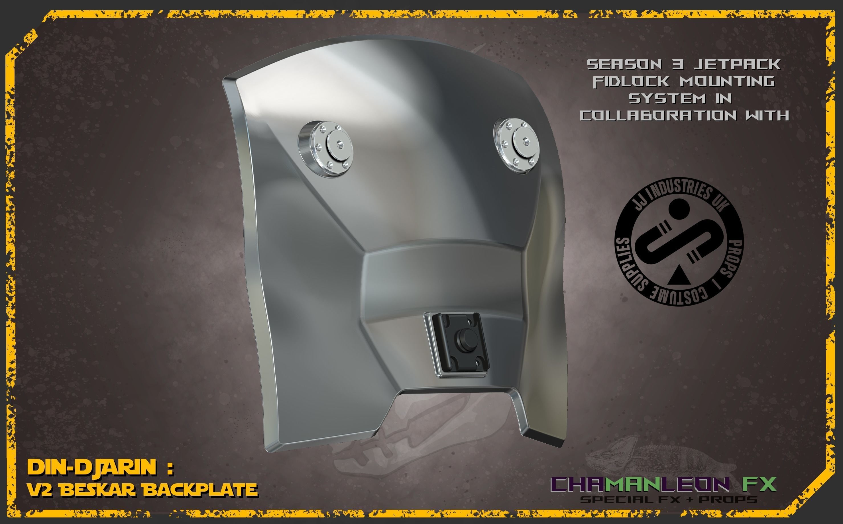 Din Djarin Mandalorian Death Watch Backplate Armor Cosplay 3D model 3D