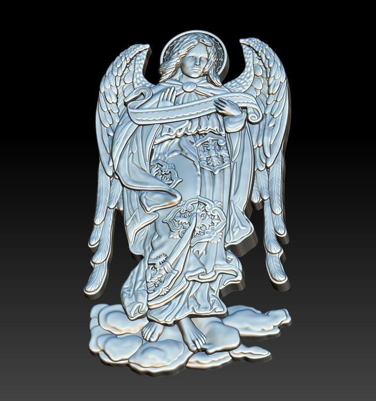 ARHANGEL silver angel figurine 3D model 3D printable CGTrader