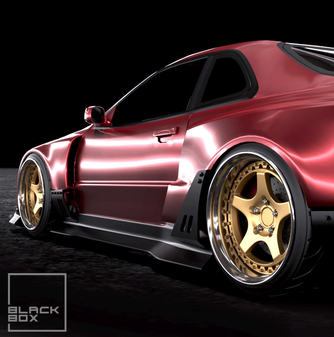 ZR5 Wheel set Front and Rear 3 offsets 3D model 3D printable | CGTrader