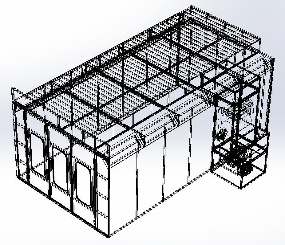 AUTOMOTIVE PAINTING CABIN 3D model CGTrader
