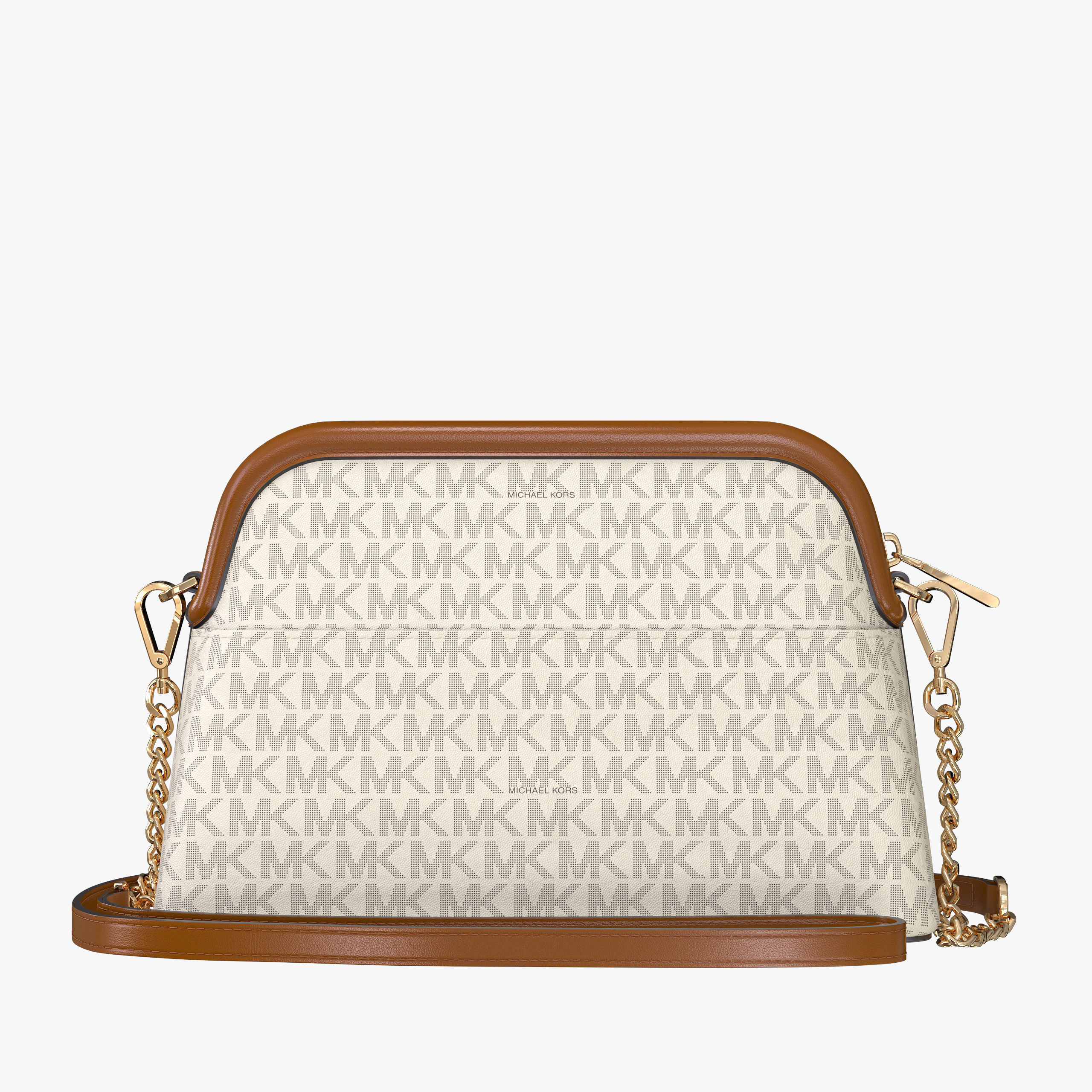 MICHAEL KORS Large Logo Dome Crossbody Bag VANILLA ACORN 3D model