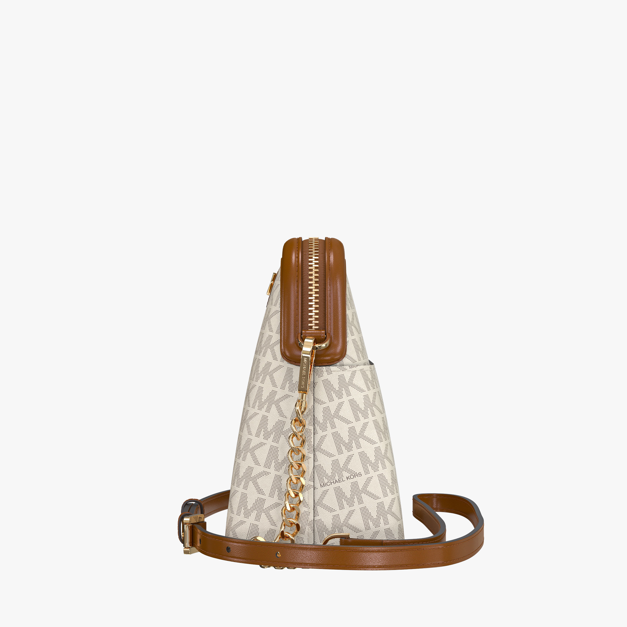 MICHAEL KORS Large Logo Dome Crossbody Bag VANILLA ACORN 3D model CGTrader