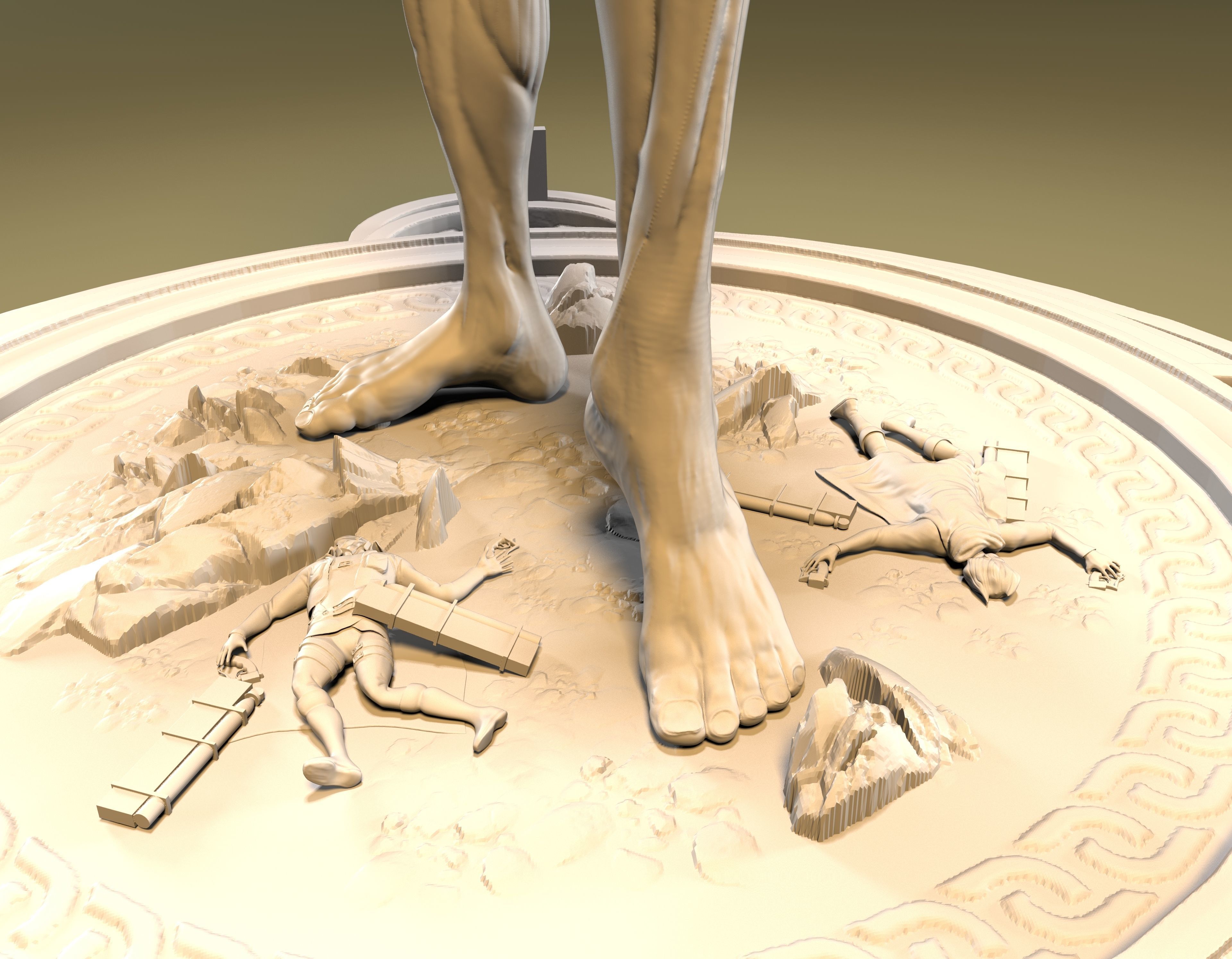 THE FEMALE TITAN STATUE 3D model 3D printable CGTrader