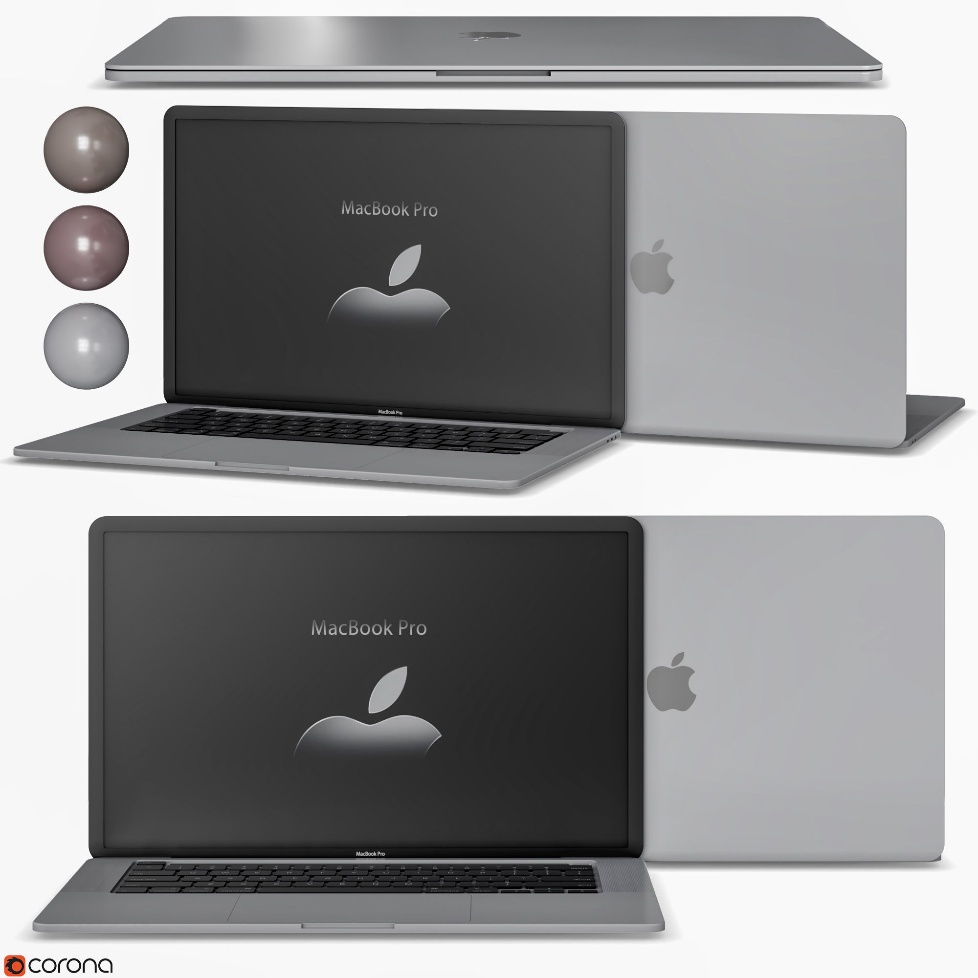 MacBook Pro All Colors 3D model | CGTrader