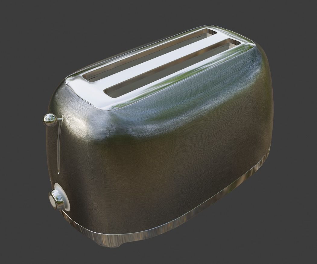 Stainless Steel Toaster 3D model CGTrader