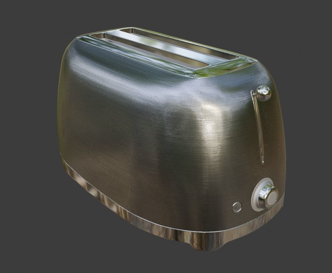 Stainless Steel Toaster 3D model CGTrader