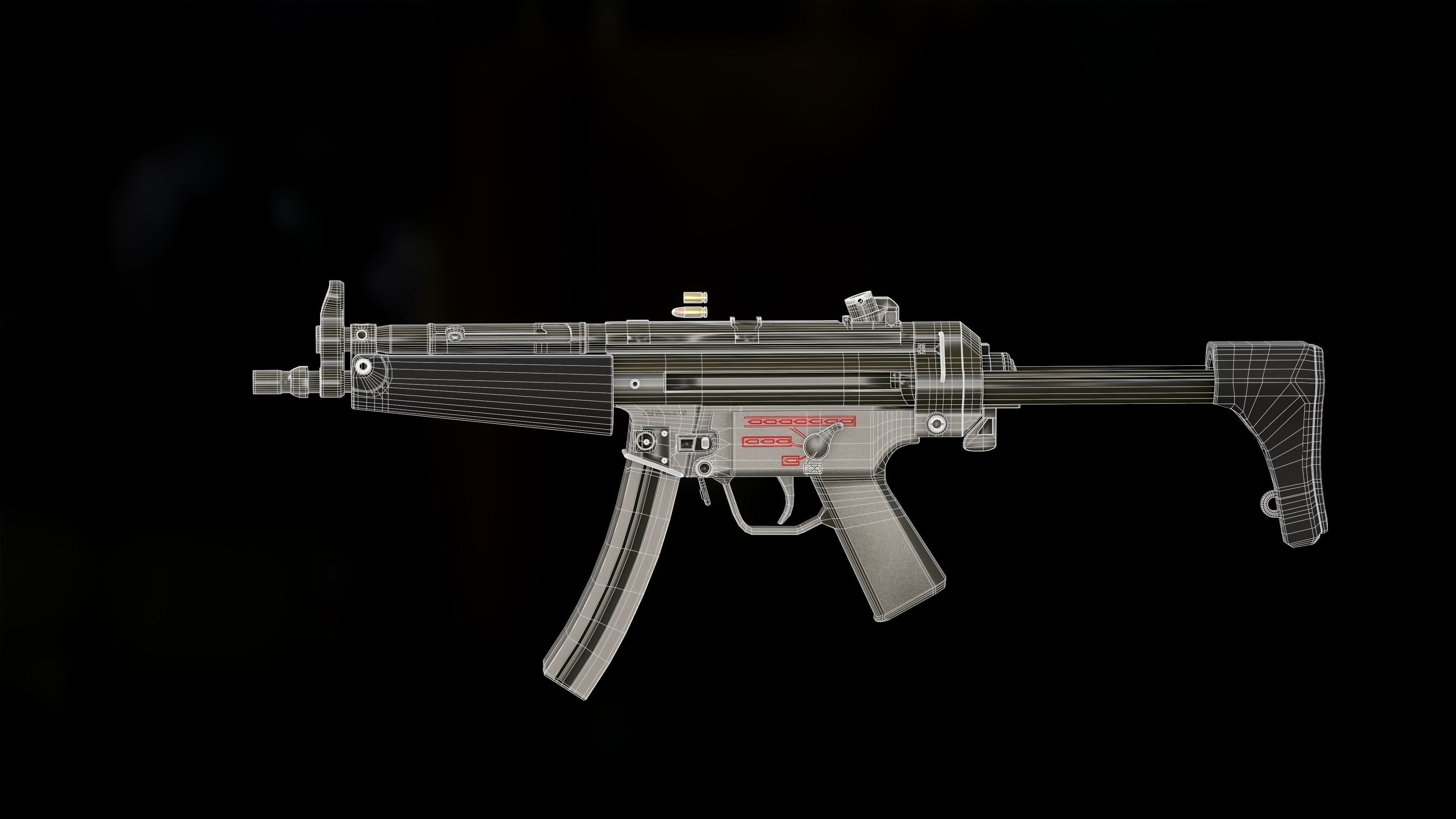 MP5 submachine gun low poly free VR / AR / low-poly 3D model | CGTrader