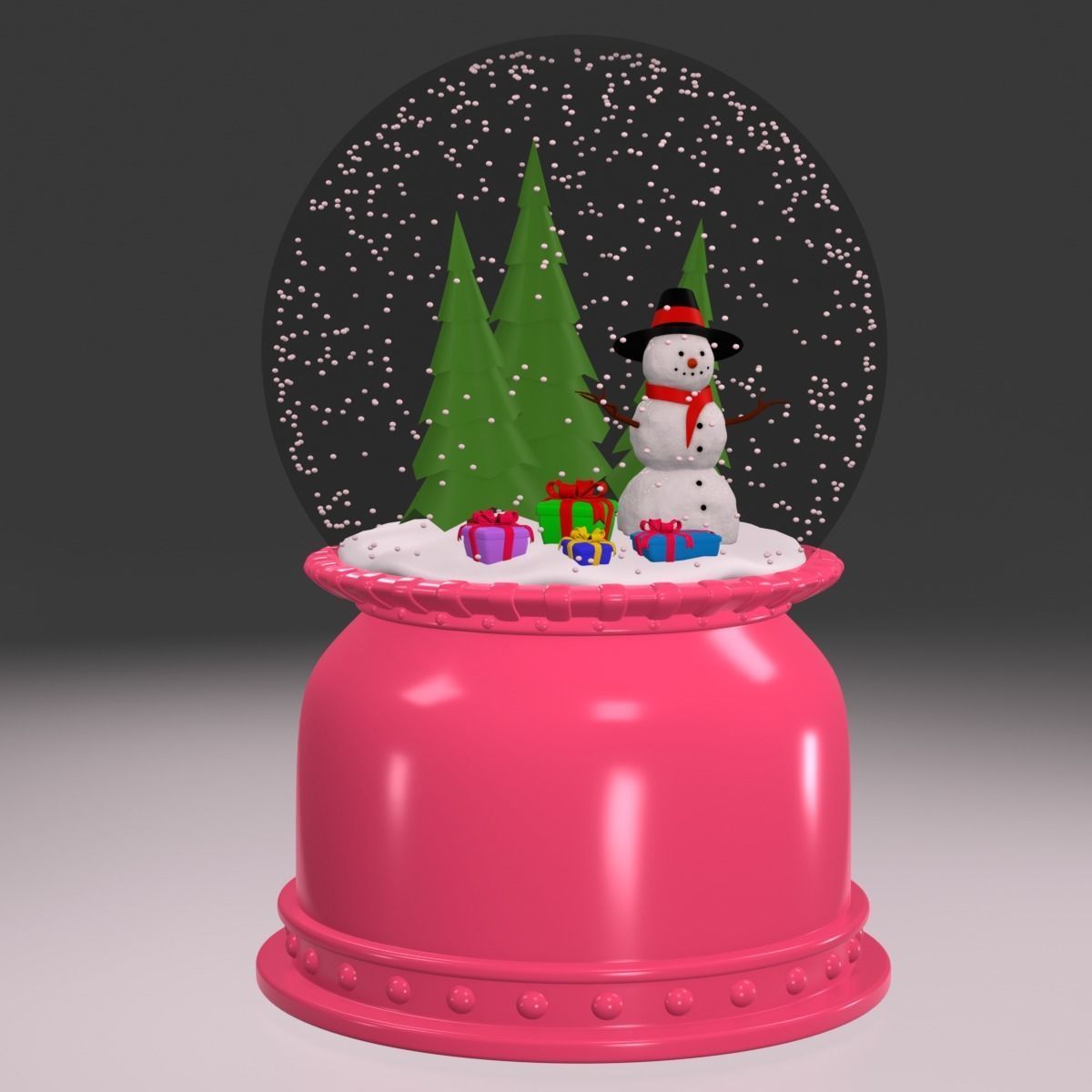 SnowGlobe Animation 3D model animated CGTrader