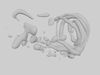 Fresh fluid curly vortex splash effect 3D model | CGTrader