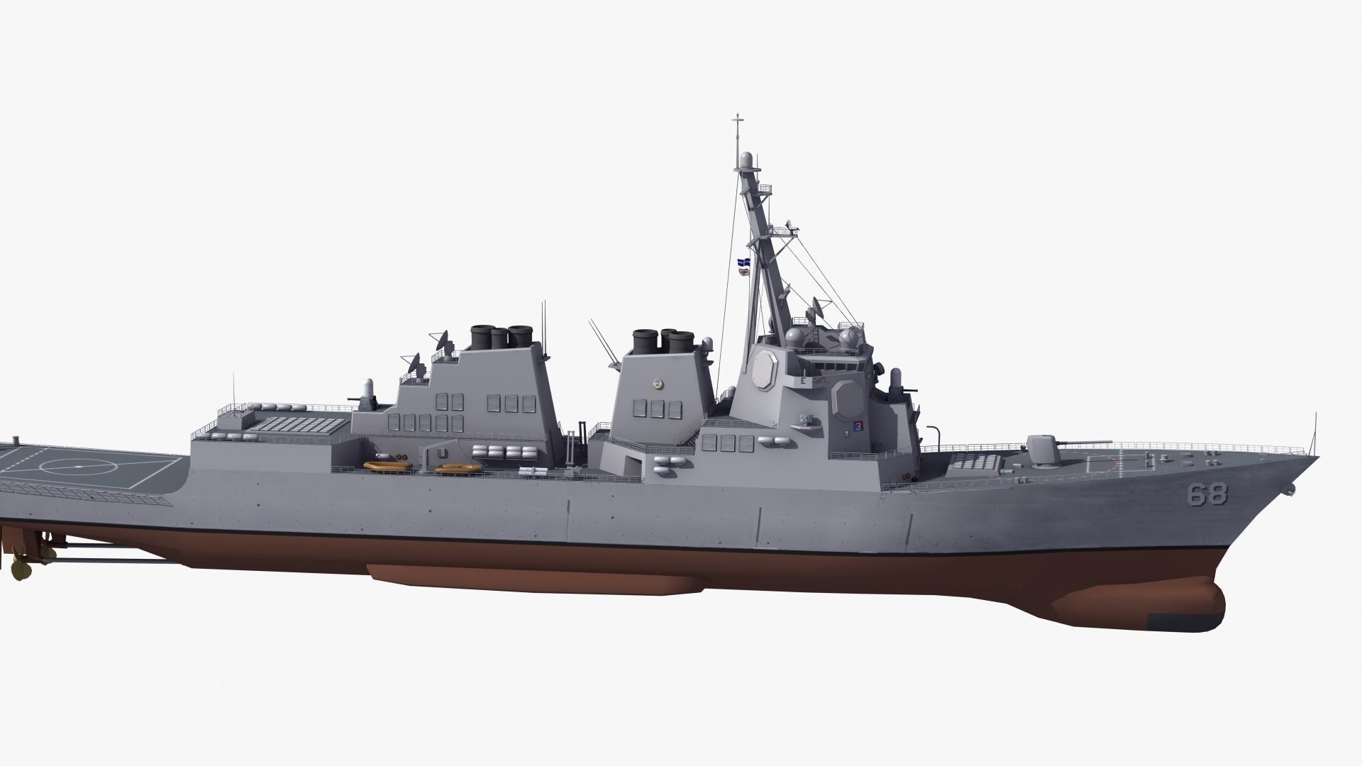 Arleigh Burke Destroyer 3D model | CGTrader