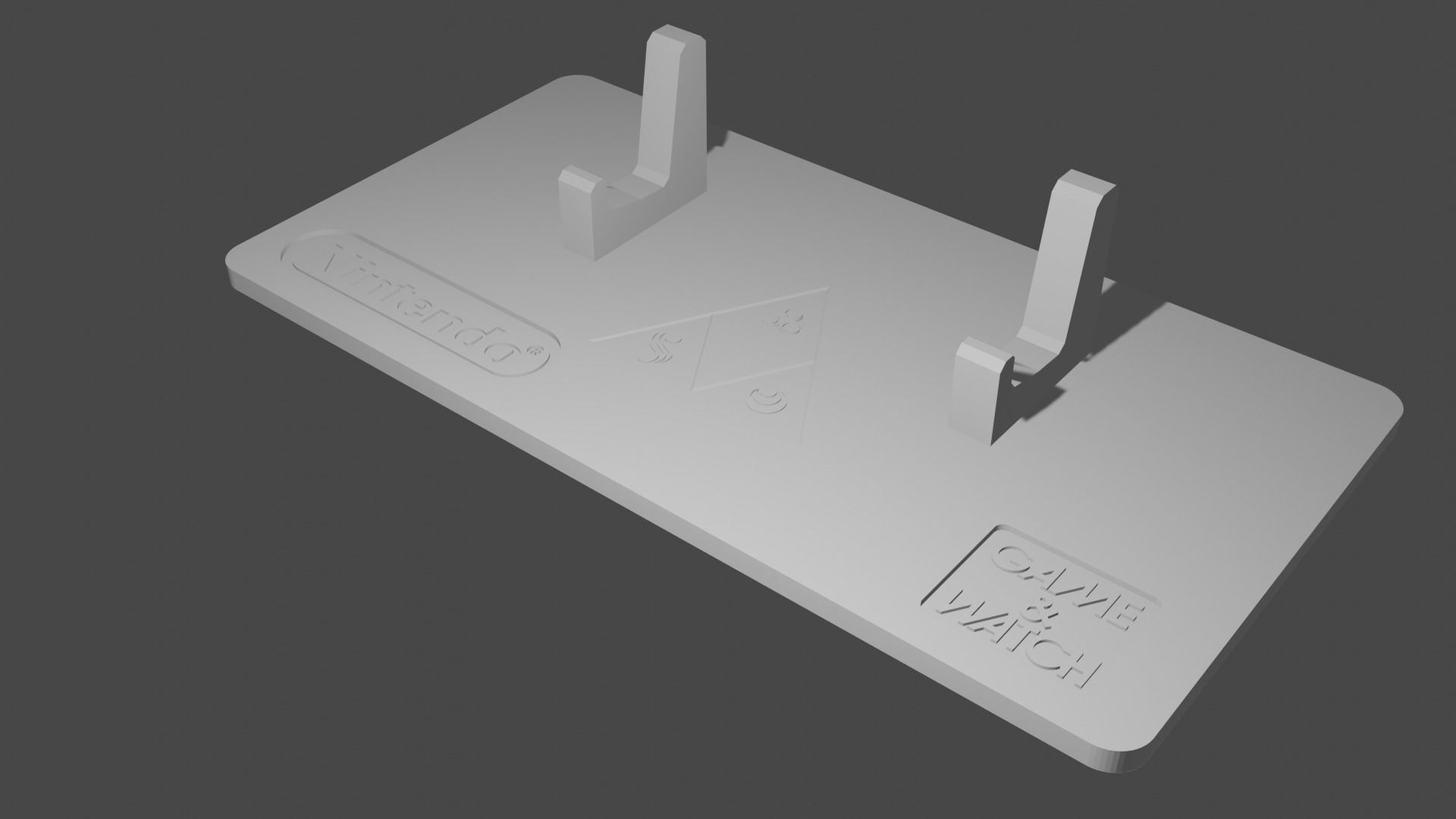 Zelda Game and Watch Stand for console Triforce Logo 3D model CGTrader