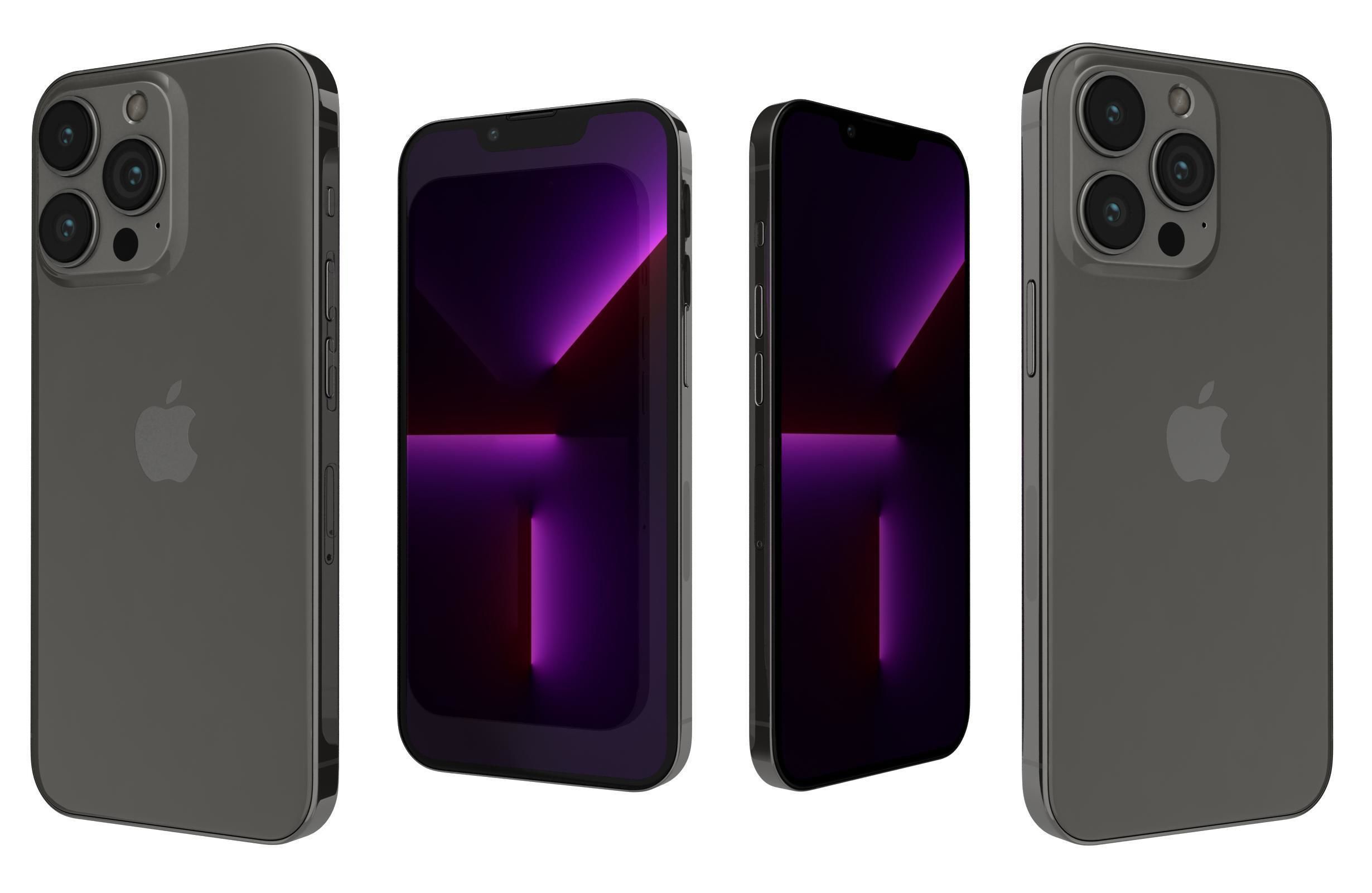 Apple iPhone 13 Pro Max Graphite 3D model CGTrader