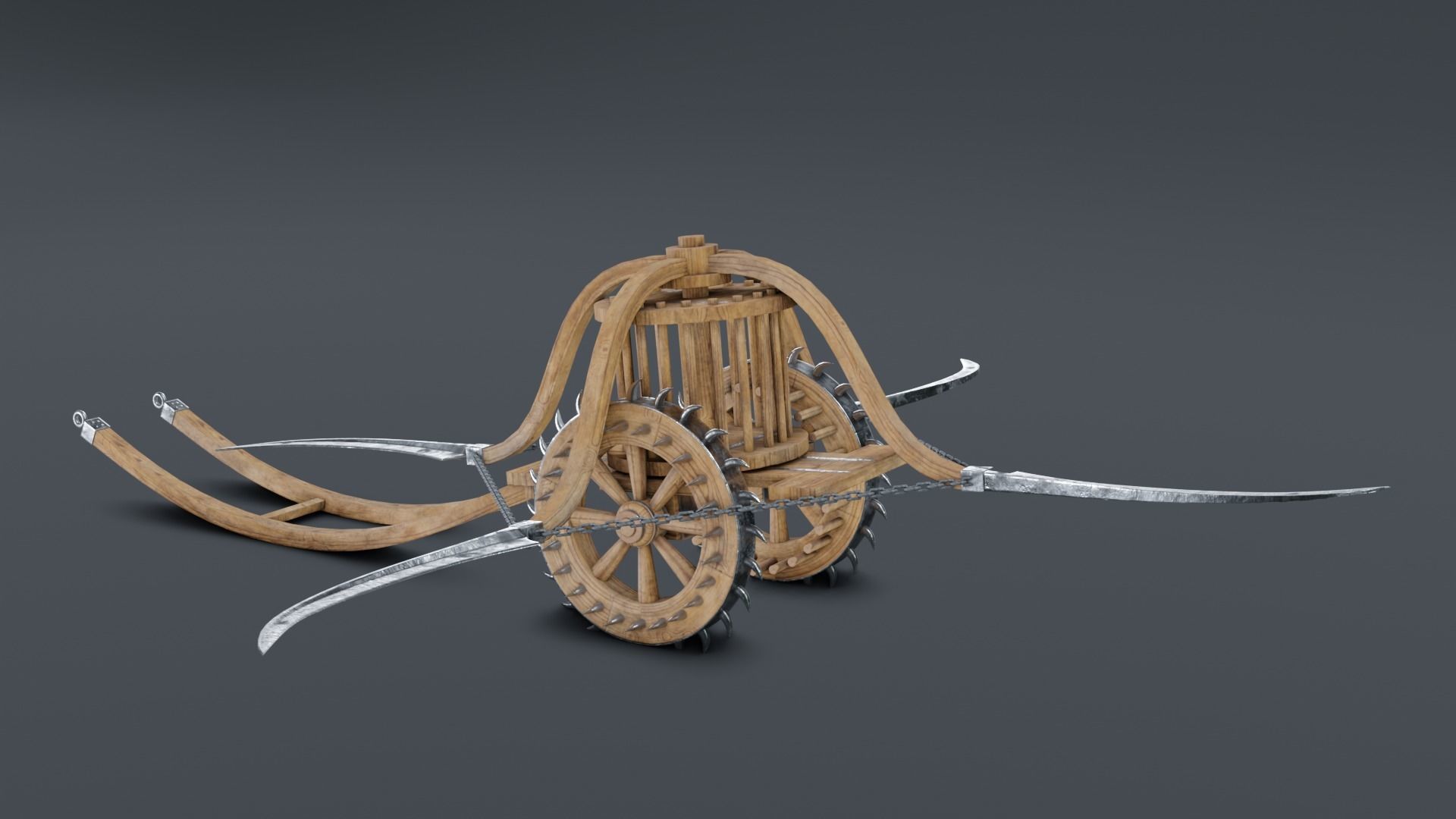3D model Scythed Charriot - Leonardo da Vinci VR / AR / low-poly | CGTrader