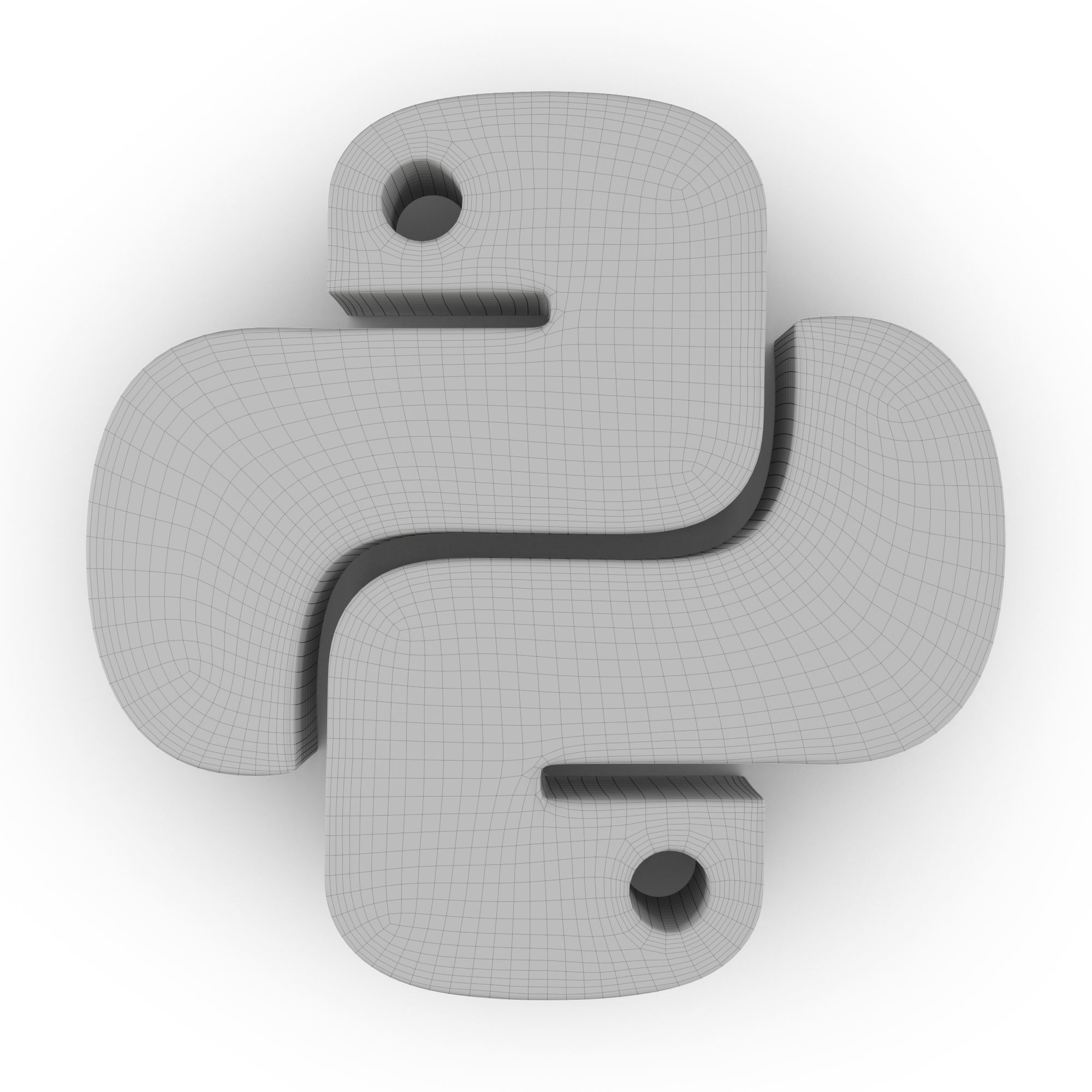 Python logo 3D model | CGTrader