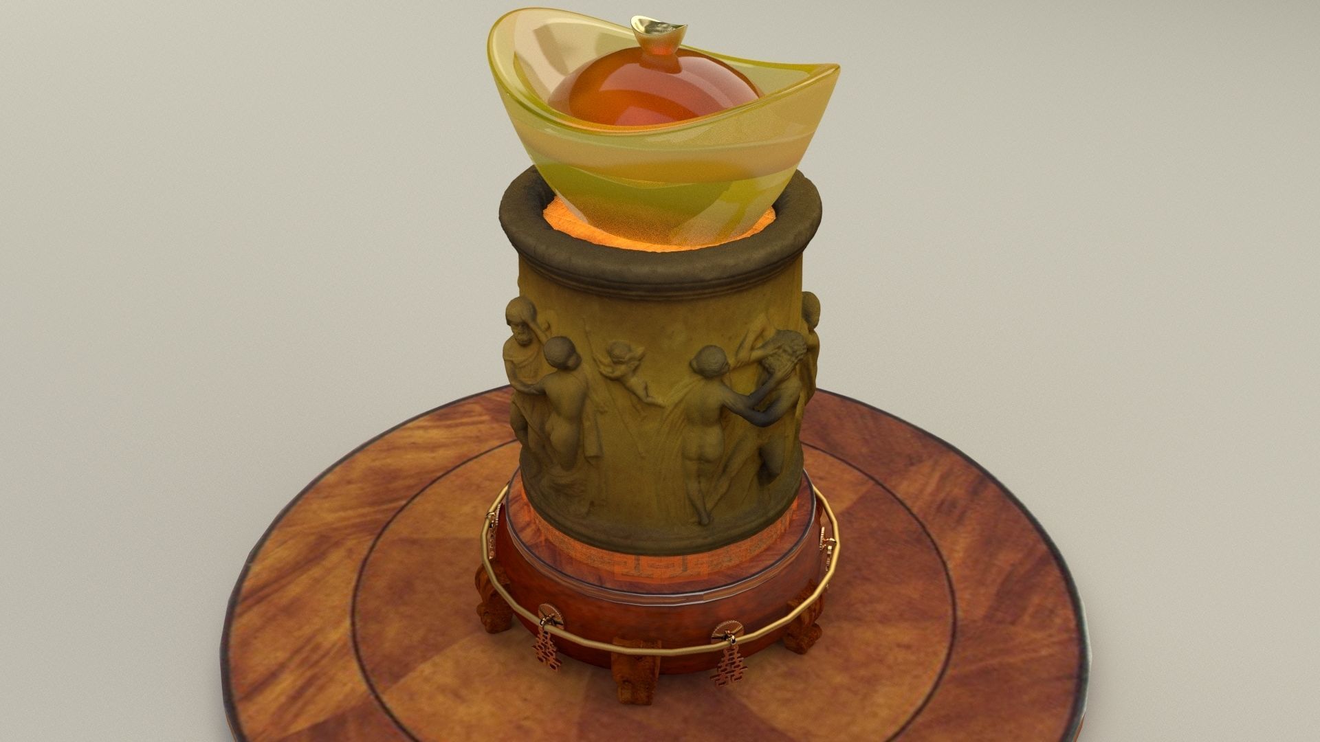 Chinese Display Stand With Pencil Holder And Yuanbao 3d Model Cgtrader Chinese Display Stand With Pencil Holder And Yuanbao 3d Model Cgtrader