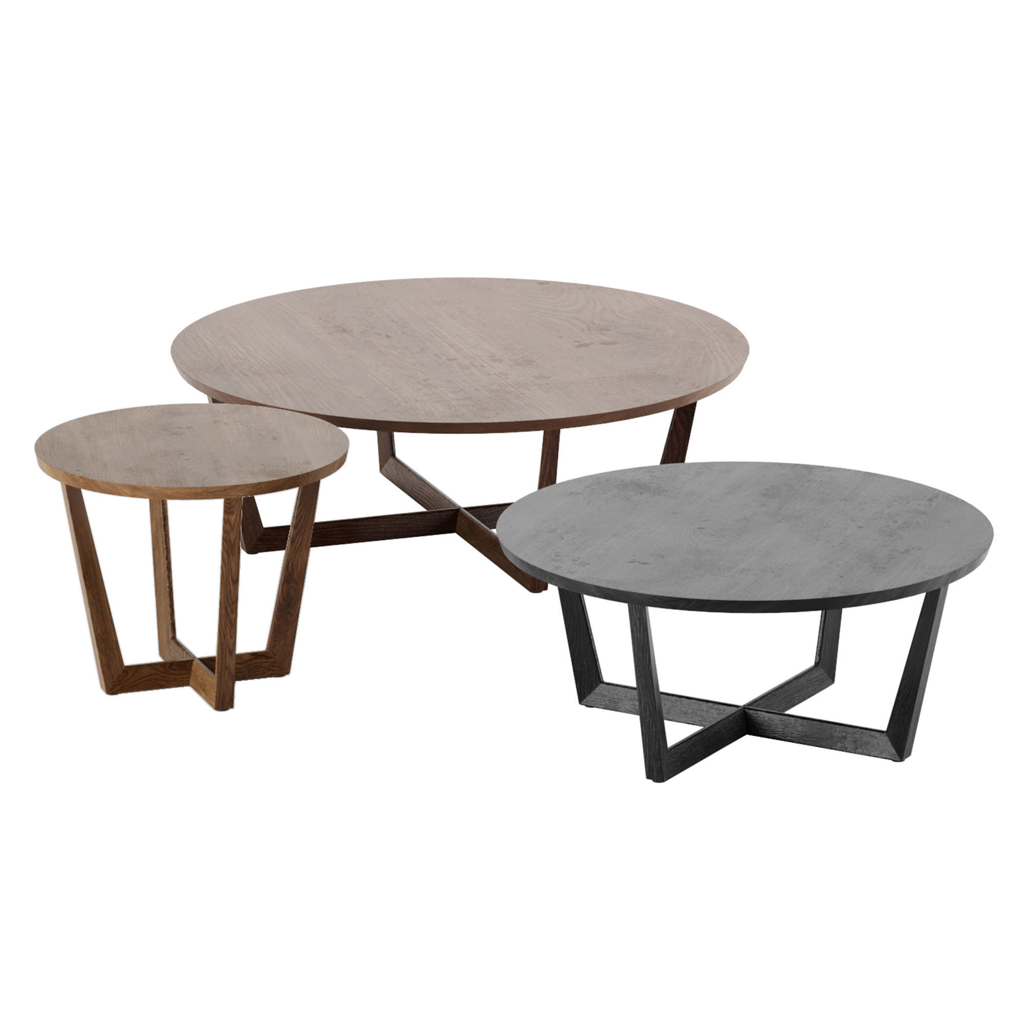 Stowe Round Coffee Table West Elm 3D model CGTrader