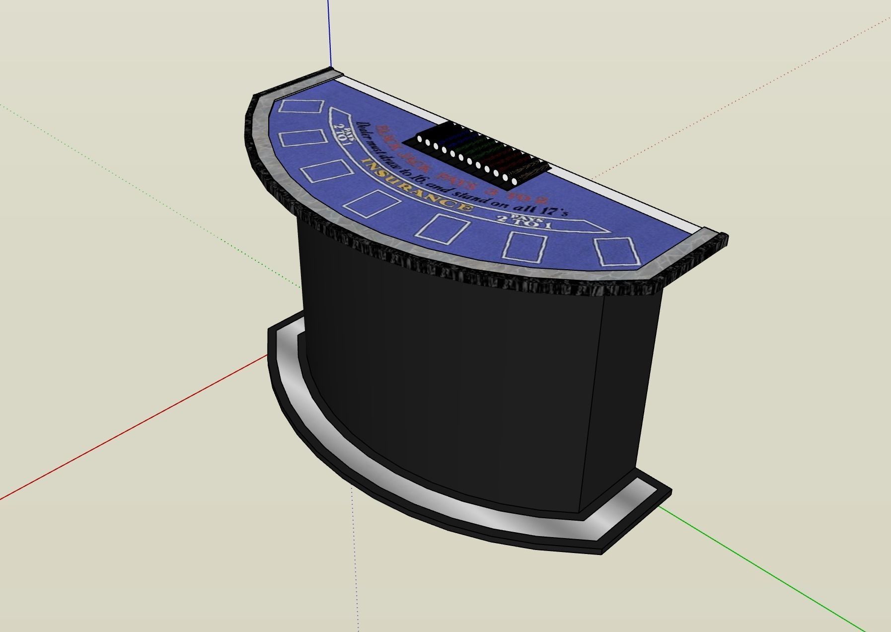 table de blacjack 3D model | CGTrader