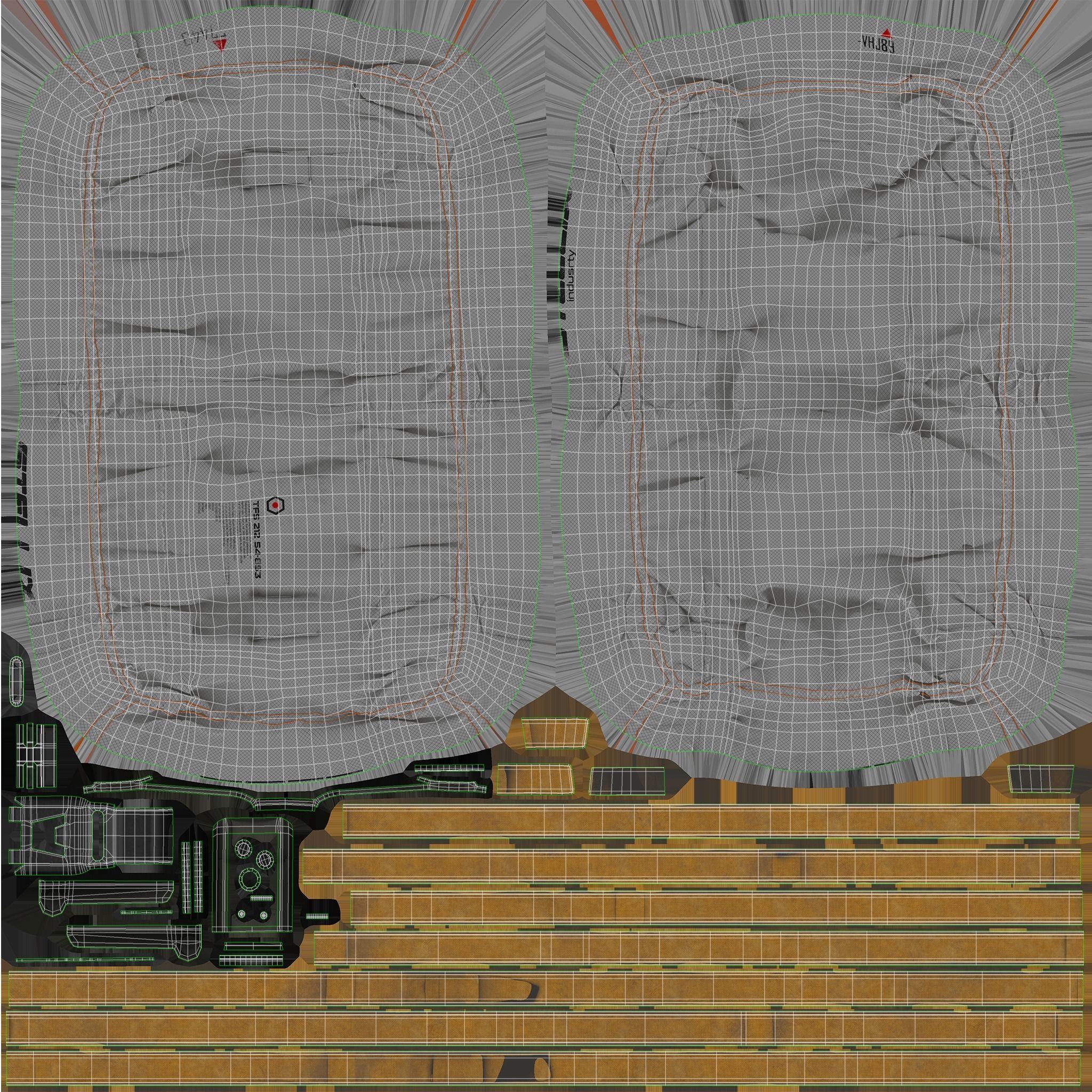 3D model Scifi cargo set PBR VR / AR / lowpoly CGTrader