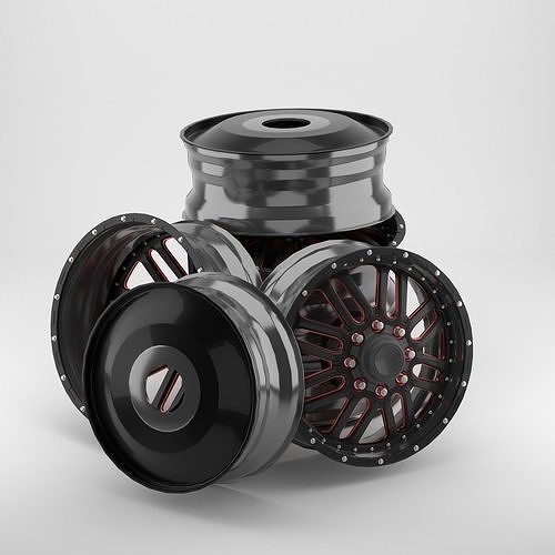 DUALLY RIM SET 3D model | CGTrader