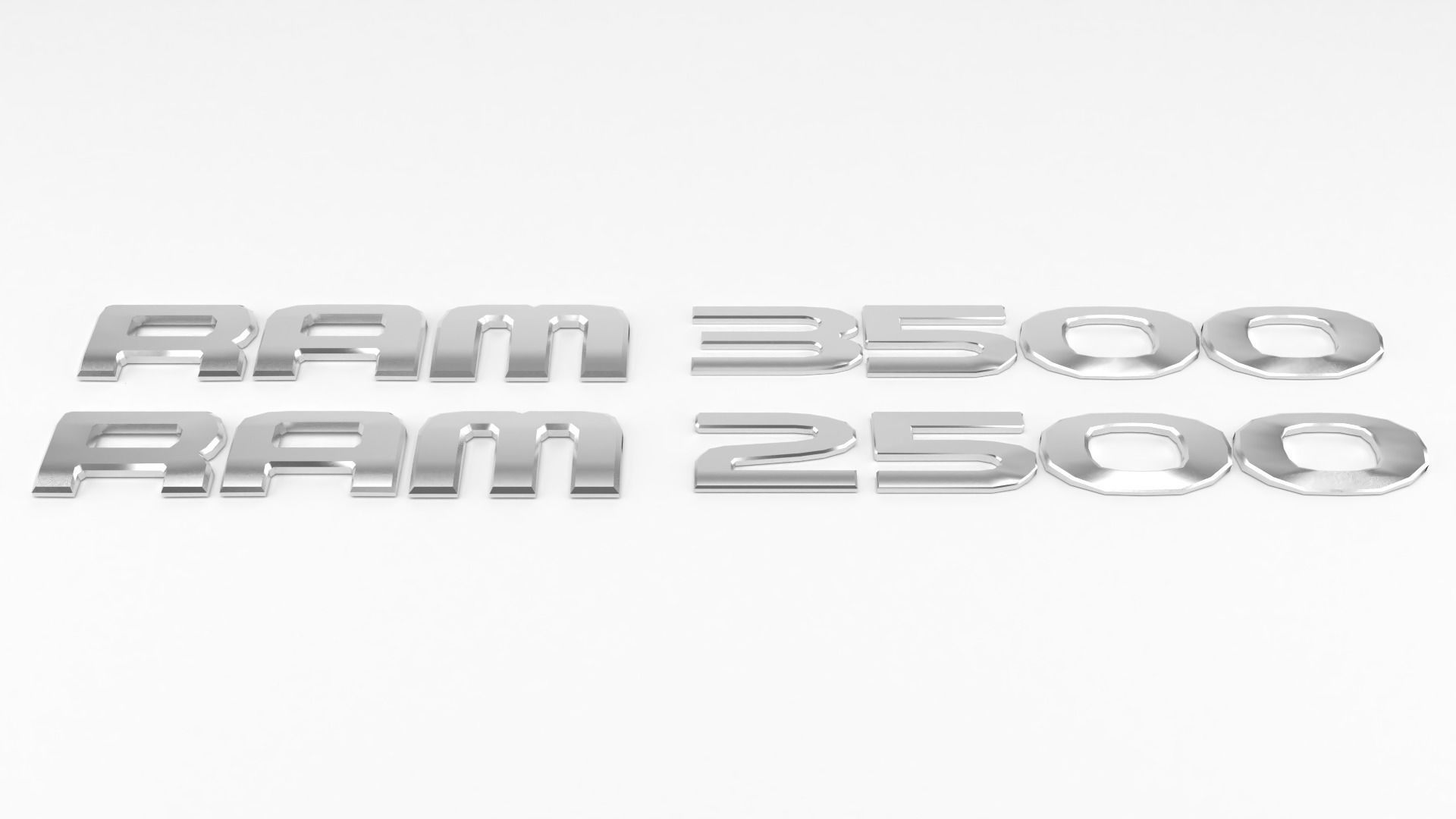RAM 2500 3500 DOOR EMBLEM 3D model CGTrader