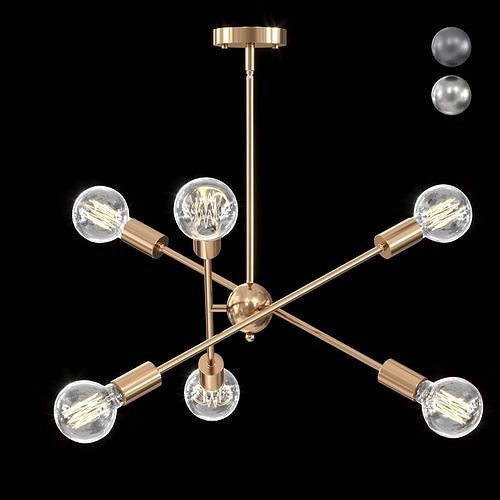 BONLICHT Modern Sputnik Chandelier 3D model CGTrader
