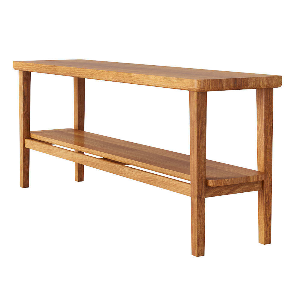 Zara acacia wood bench 3D model CGTrader