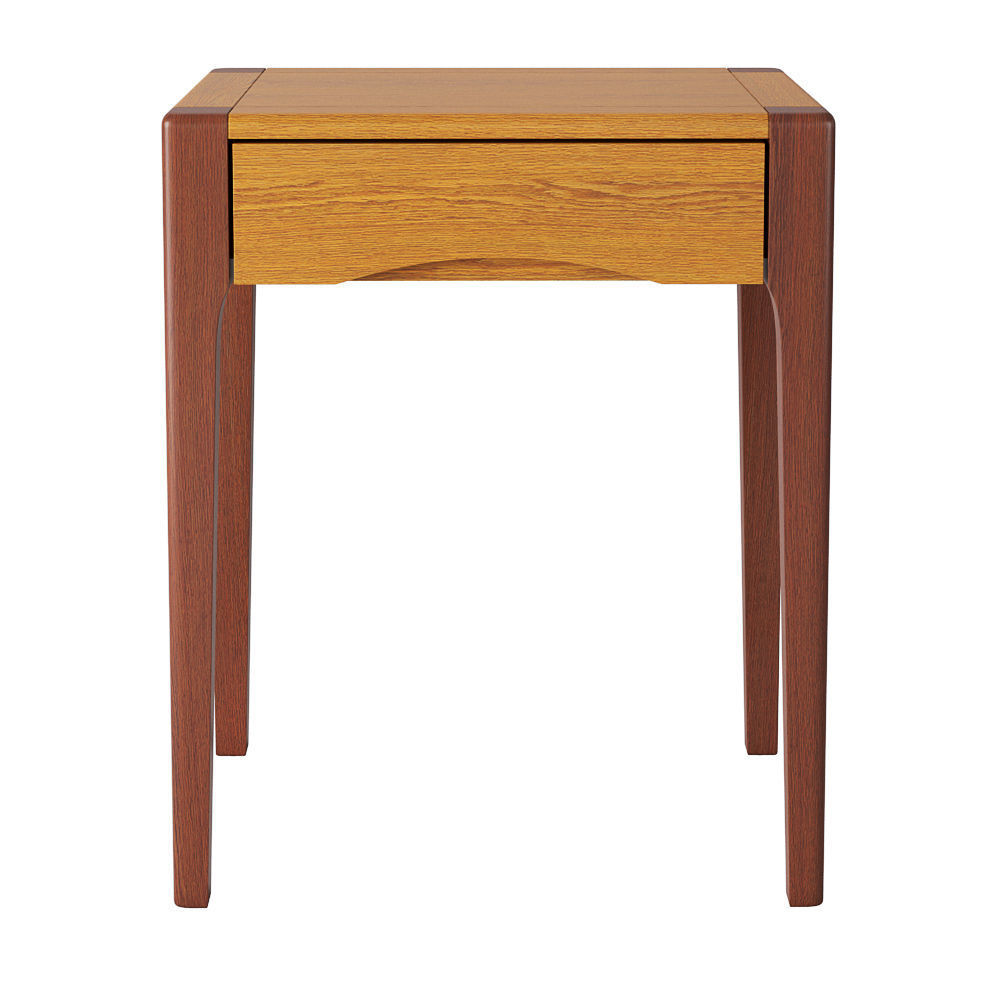 Zara oak bedside table with drawer 3D model CGTrader