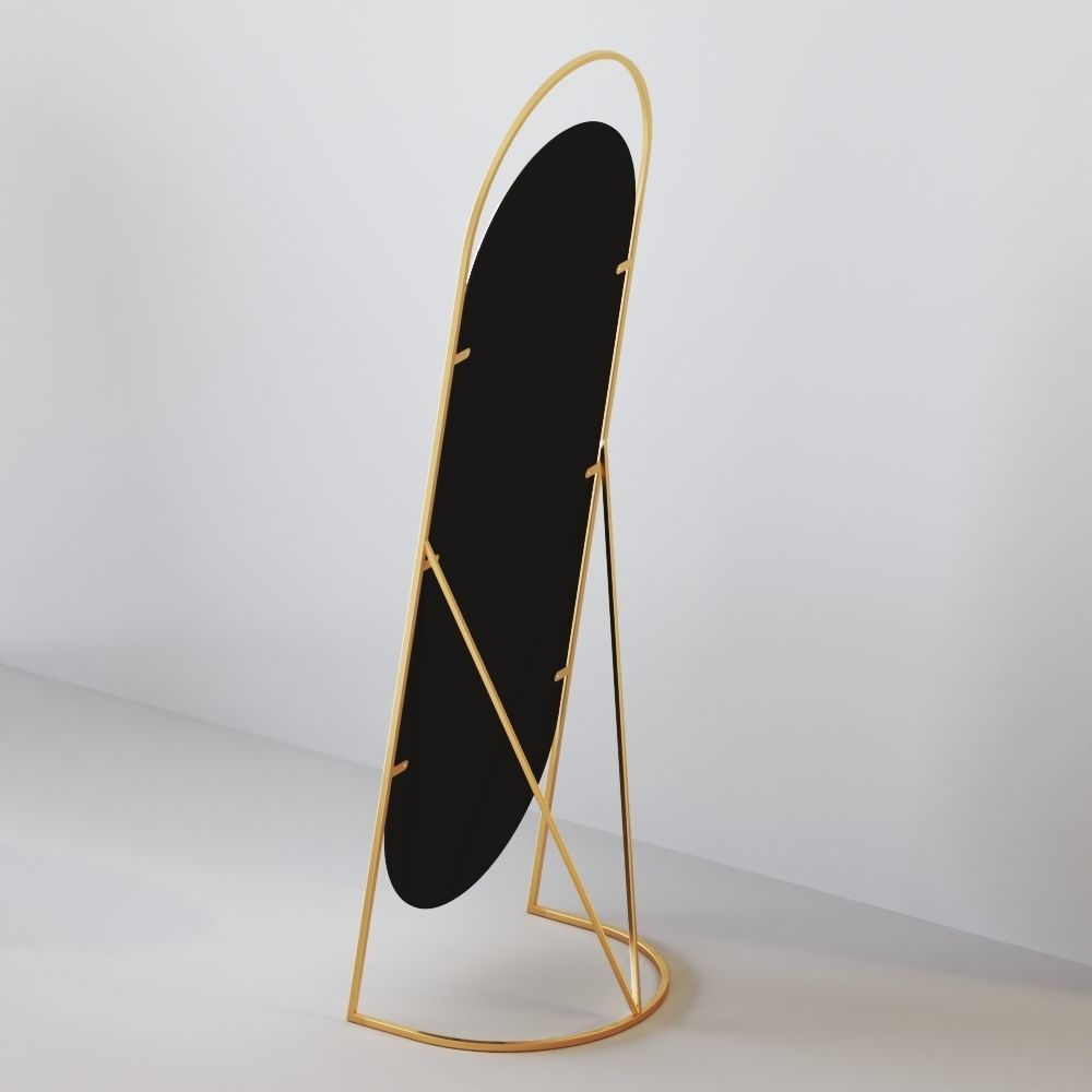 Folded Ellipse Standing Mirror 3D model CGTrader