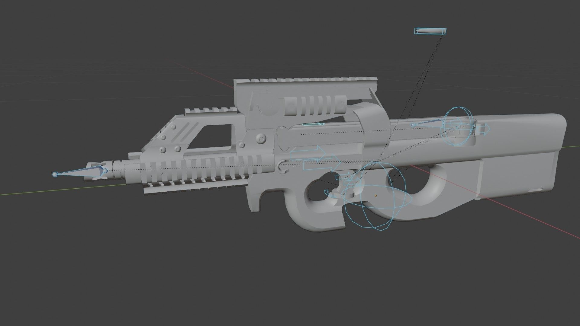 3D model P90 Sub Machine Gun VR / AR / low-poly | CGTrader