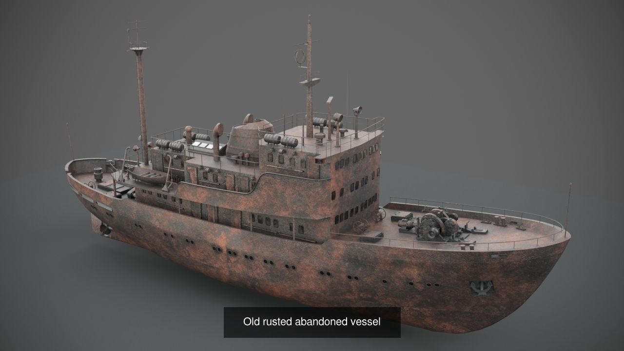 Vessels collection rusty ship | CGTrader