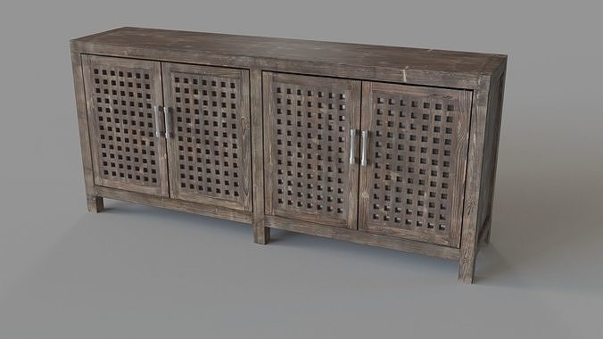 Prado 4-Door Sideboard 3D model