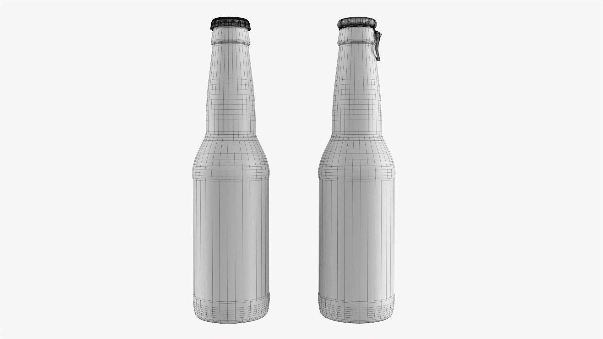 Glass soft drink soda water bottle 22 3D model CGTrader