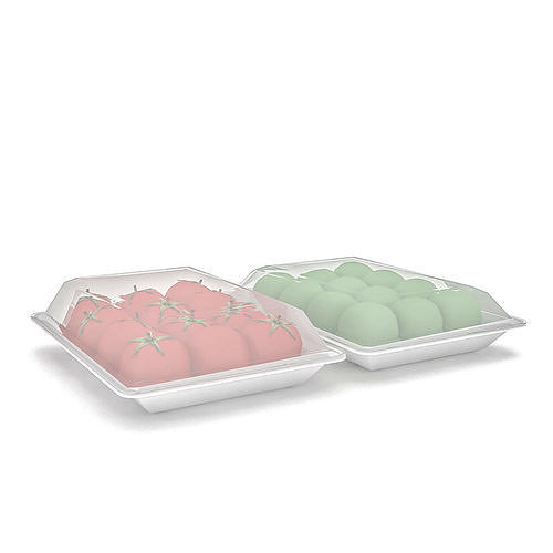 sale of packaged tomatoes 3D model