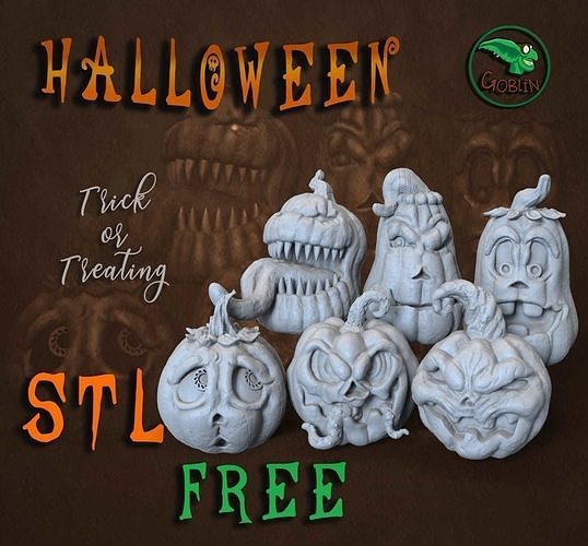 Miniatures Halloween free 3D model 3D printable | CGTrader