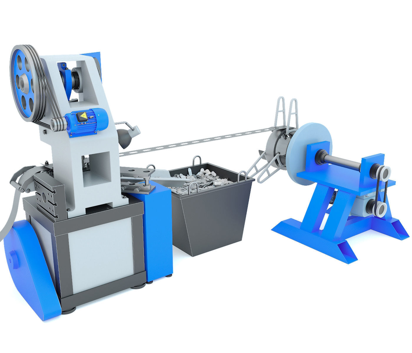 Machine tool mechanical press stamping line K2116 3D model CGTrader