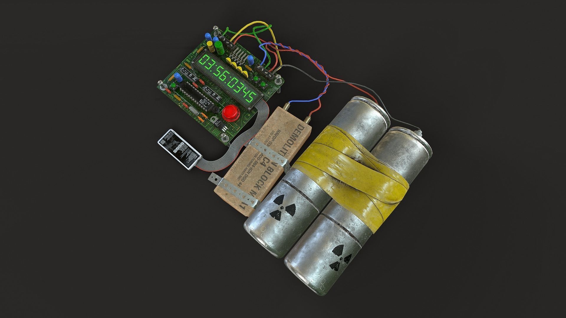 3D model Timer Bomb C4 VR / AR / low-poly | CGTrader