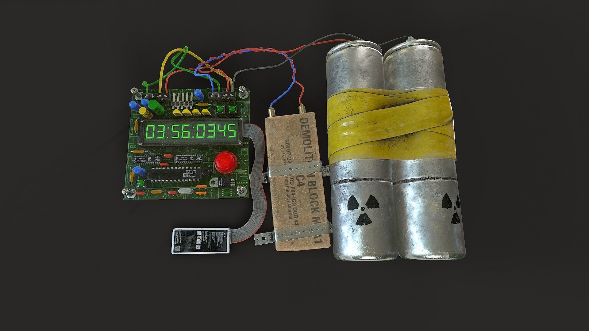 3D model Timer Bomb C4 VR / AR / low-poly | CGTrader