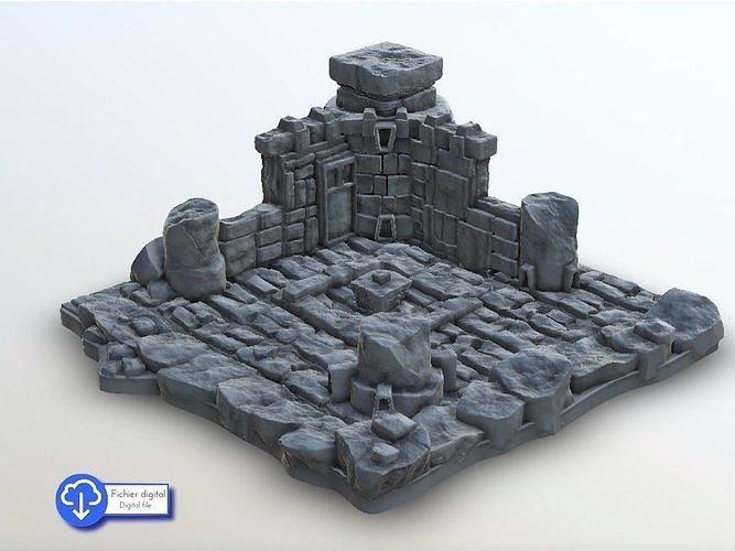 Ruin With Columns Warhammer Resin Fdm Age Of Sigmar Bolt 3d Model 3d Printable Cgtrader
