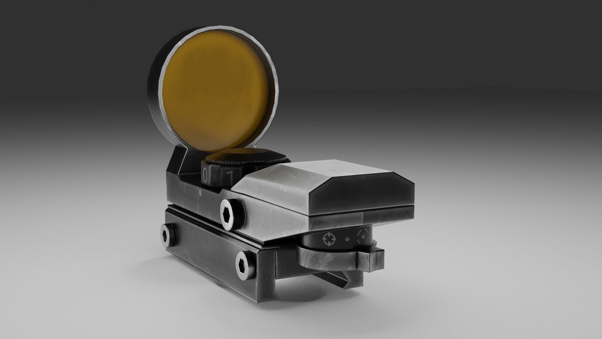 Reflex Sight Texture 3D model Circular Reflex Optic Reddot Sight VR / AR / low-poly | CGTrader