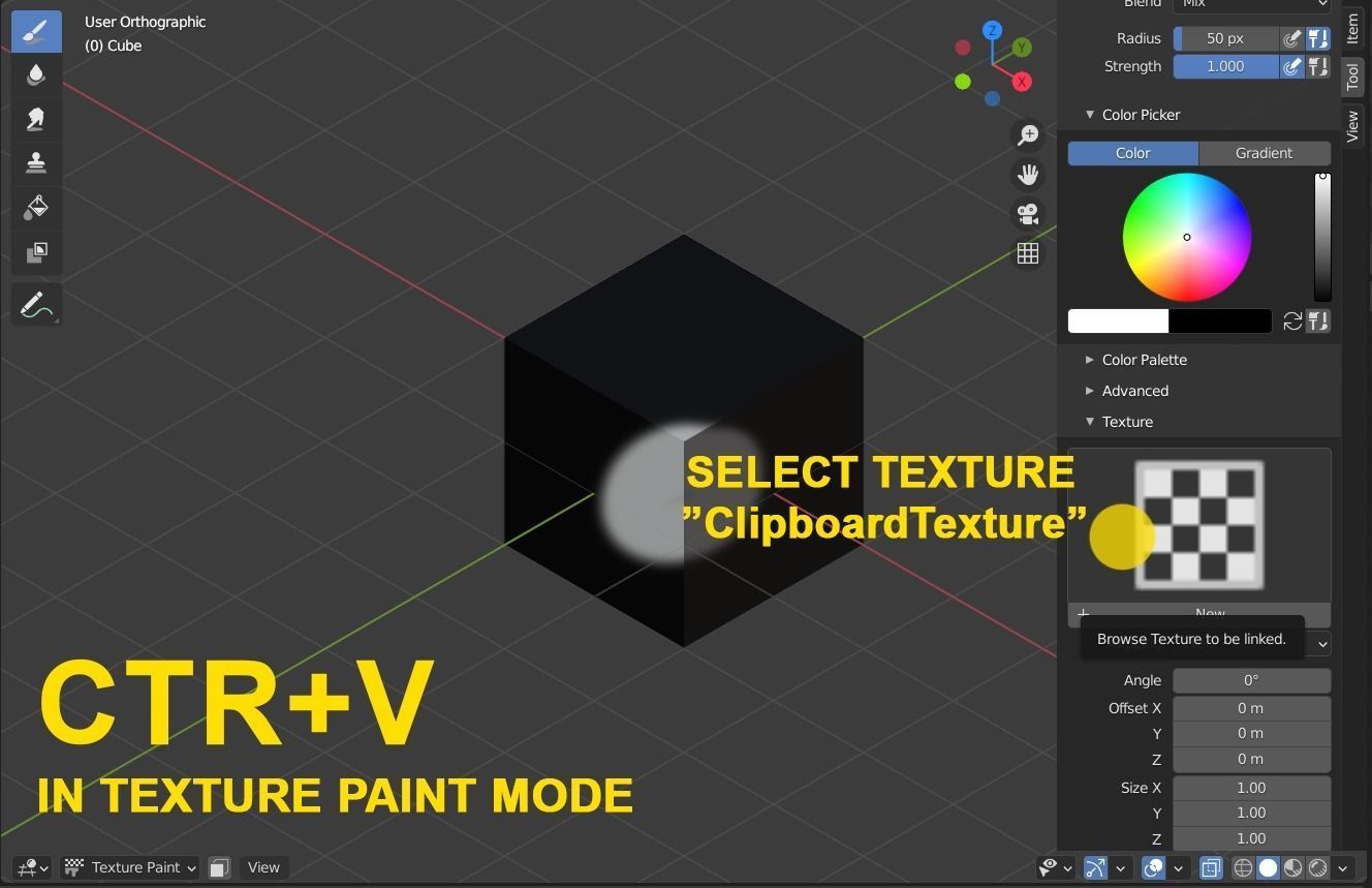 Paste Image Blender Addon 3D model CGTrader