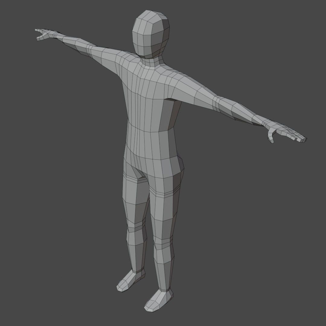 Low Poly Human Base Mesh Free free VR / AR / low-poly 3D model | CGTrader