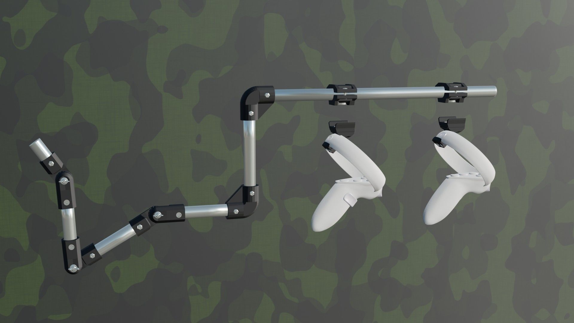 Gunstock for oculus quest 2 and rift s controllers 3D model 3D