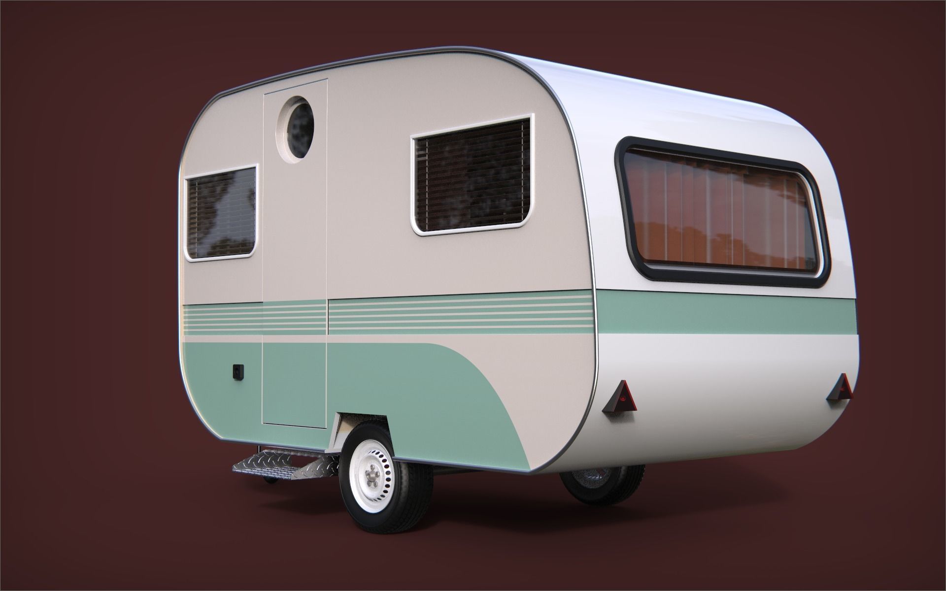 Retro Caravan 3D model | CGTrader