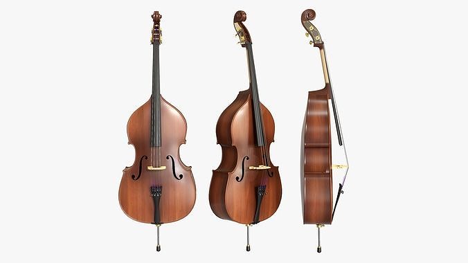 Double bass 01 3D model CGTrader